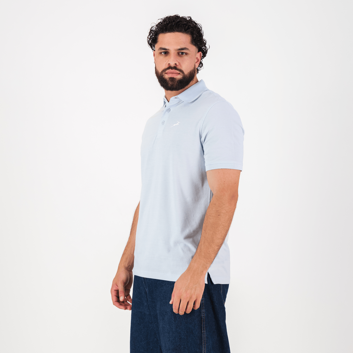Springboks Golf SS Polo - Old Money Blue - Old School