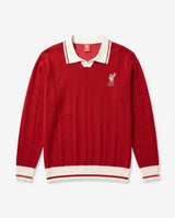 Liverpool Cable LS Knit Red