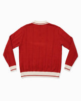Liverpool Cable LS Knit Red