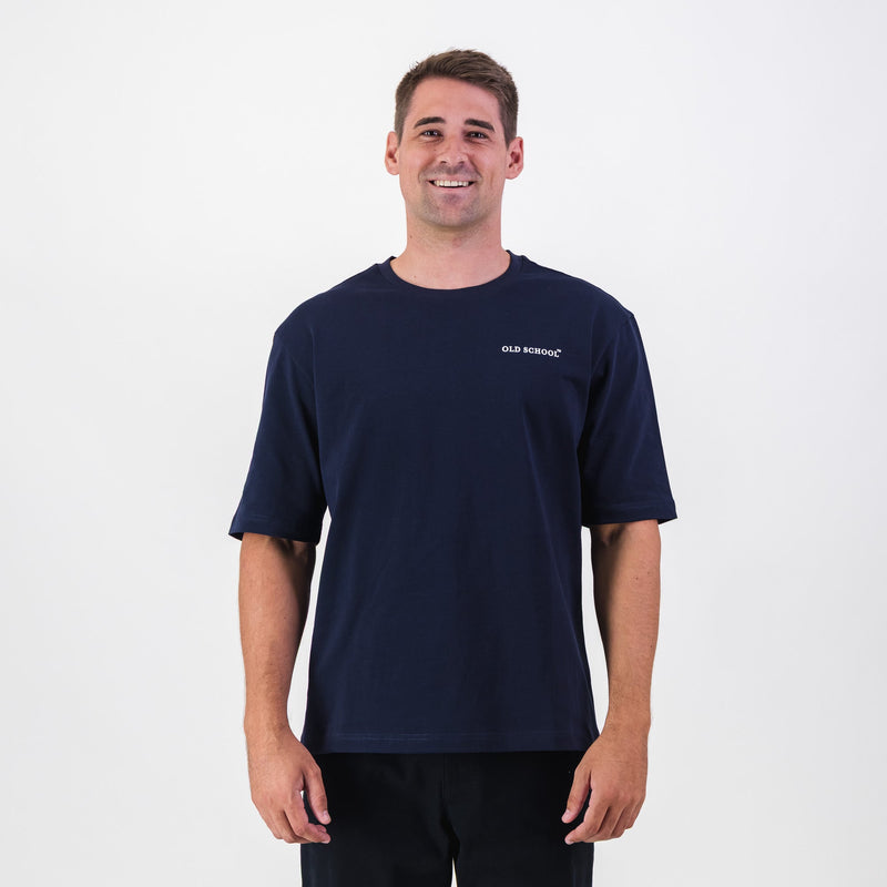 Old School Leisure Classic Boxy T-Shirt Plain Navy