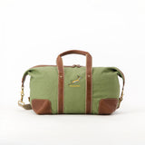 Springboks Canvas & Leather Travel Bag Military Olive