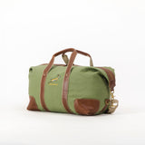 Springboks Canvas & Leather Travel Bag Military Olive