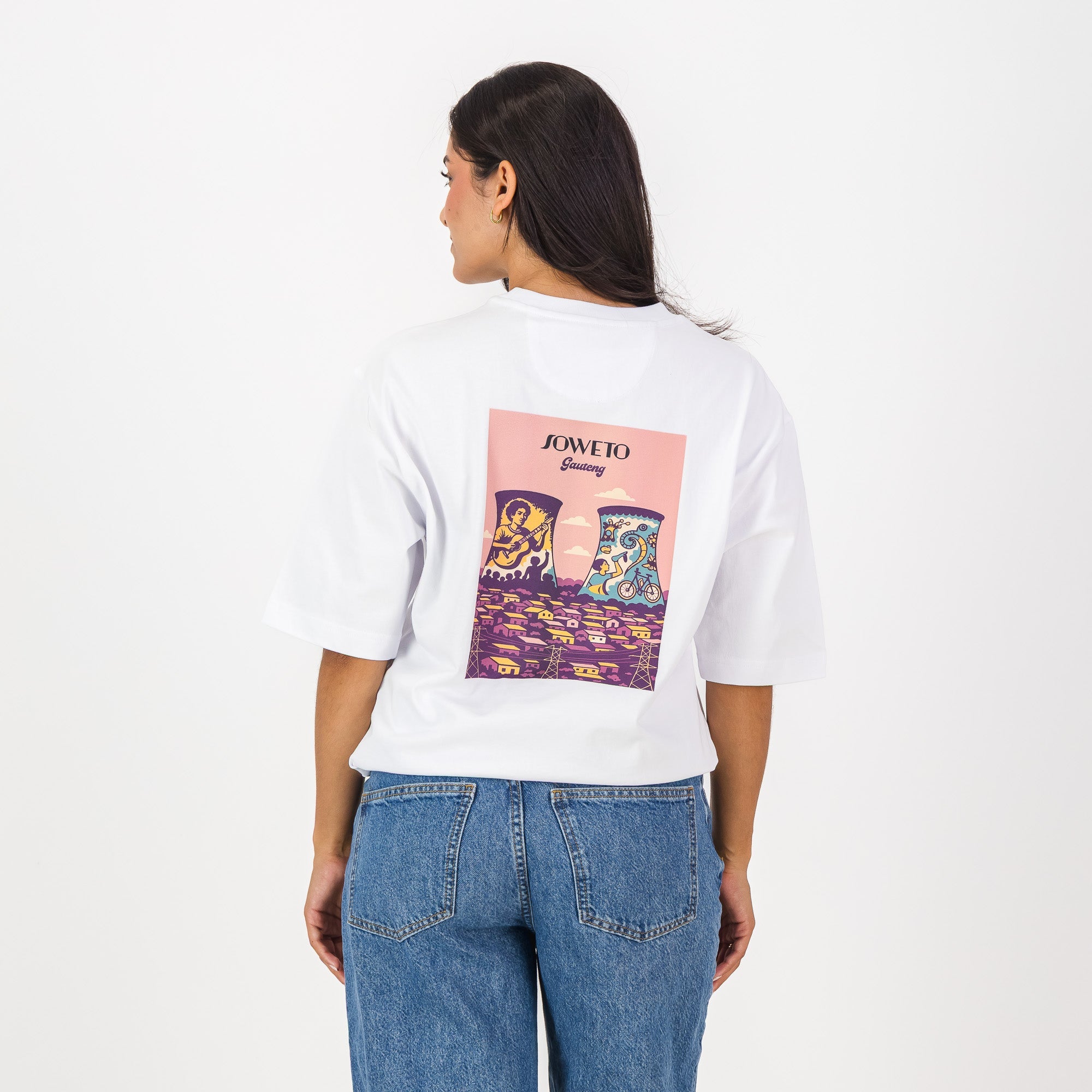 Old School Leisure Men Tops Boxy Tee Soweto HQ White