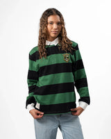 Schools Hoerskool Piet Retief Long Sleeve Rugby Jersey 8x8 YD Stripe Green&Black