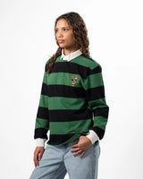 Schools Hoerskool Piet Retief Long Sleeve Rugby Jersey 8x8 YD Stripe Green&Black