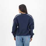 Real Madrid Piped Panel Crew Sweat-Navy