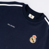 Real Madrid Piped Panel Crew Sweat-Navy