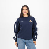 Real Madrid Piped Panel Crew Sweat-Navy