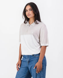 Springboks Colour Block Zip Knit SS Polo