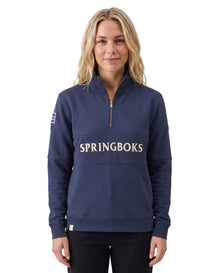 Springboks Quarter Zip Sweatshirt Navy