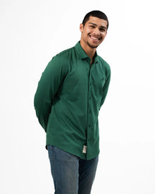 Springboks Tailored LS Shirt Green