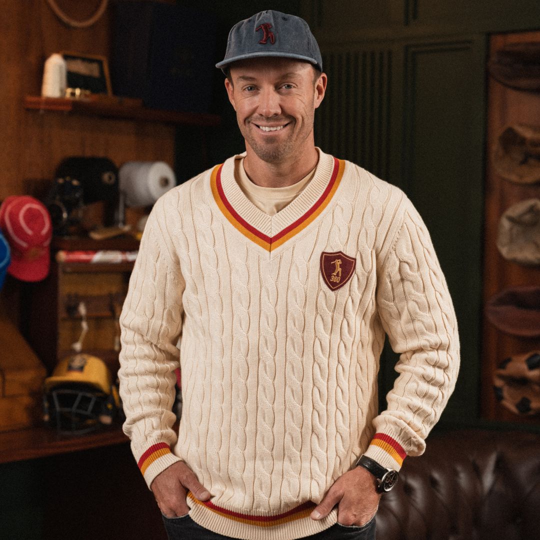 AB de Villiers 360 Small Logo Traditional Cap Plain Navy