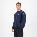 Barcelona FC colour block Crew Sweat - Navy - Old School