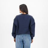 Barcelona FC colour block Crew Sweat - Navy - Old School
