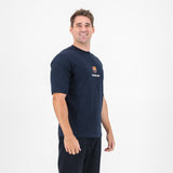 Barcelona FC Shield Boxy Tee - Navy - Old School