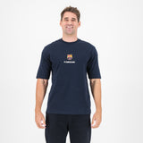 Barcelona FC Shield Boxy Tee - Navy - Old School