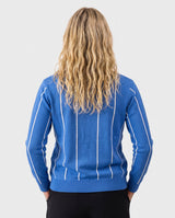 France Football Classic Pinstripe LS Knit Blue
