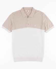 Springboks Colour Block Zip Knit SS Polo