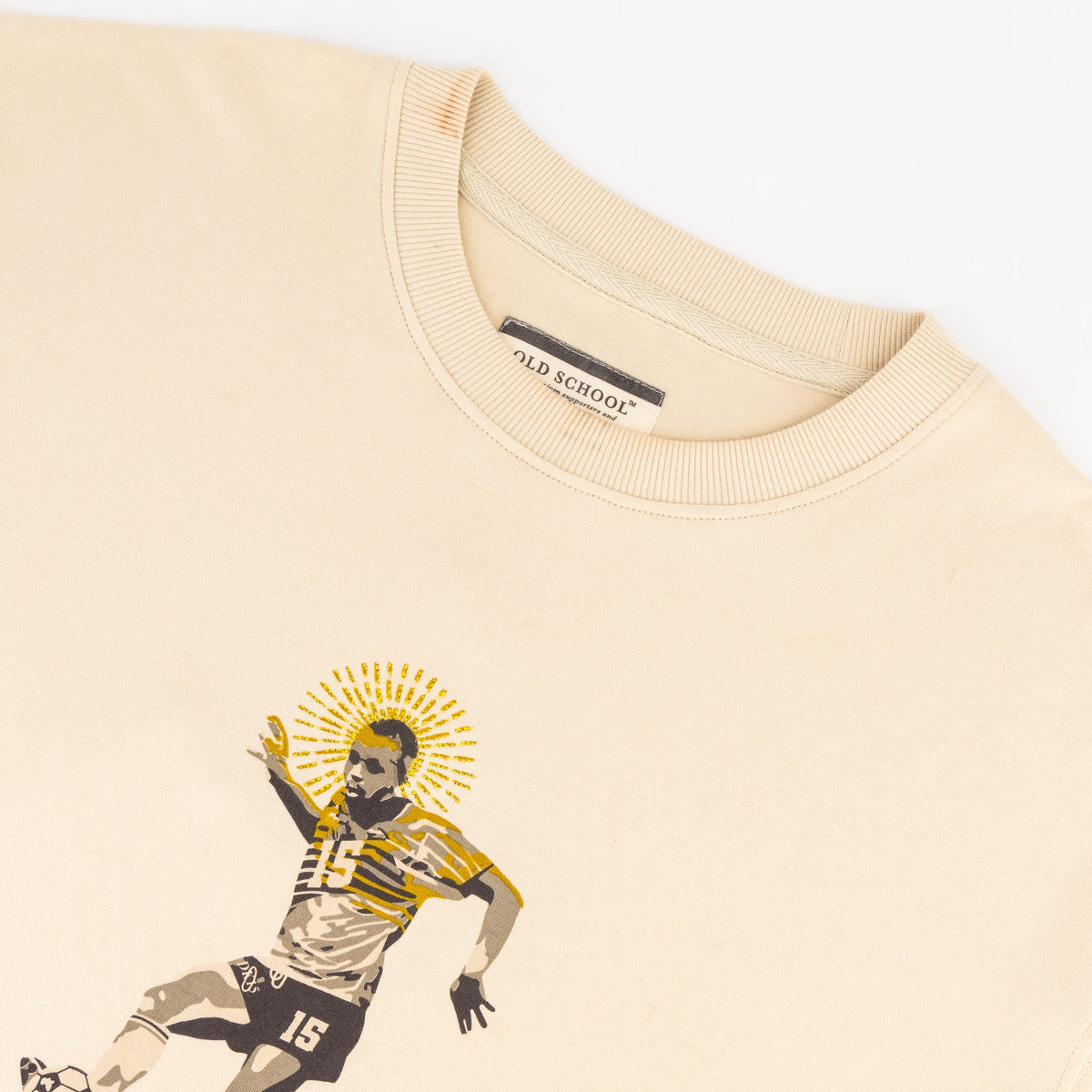 Doctor Khumalo Boxy Crew Tee - Ivory - Old School