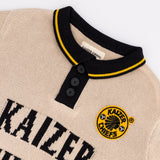Kaizer Chiefs Heritage 3 Button Polo Knit SS Ivory - Old School