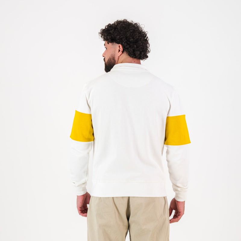 Kaizer Chiefs Hoop Quarter Zip Sweat - Cloud Dancer - Old School