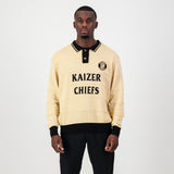 Kaizer Chiefs Long Sleeve Knitted Jersey - Butter - Old School