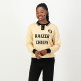 Kaizer Chiefs Long Sleeve Knitted Jersey - Butter - Old School