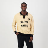 Kaizer Chiefs Long Sleeve Knitted Jersey - Butter - Old School