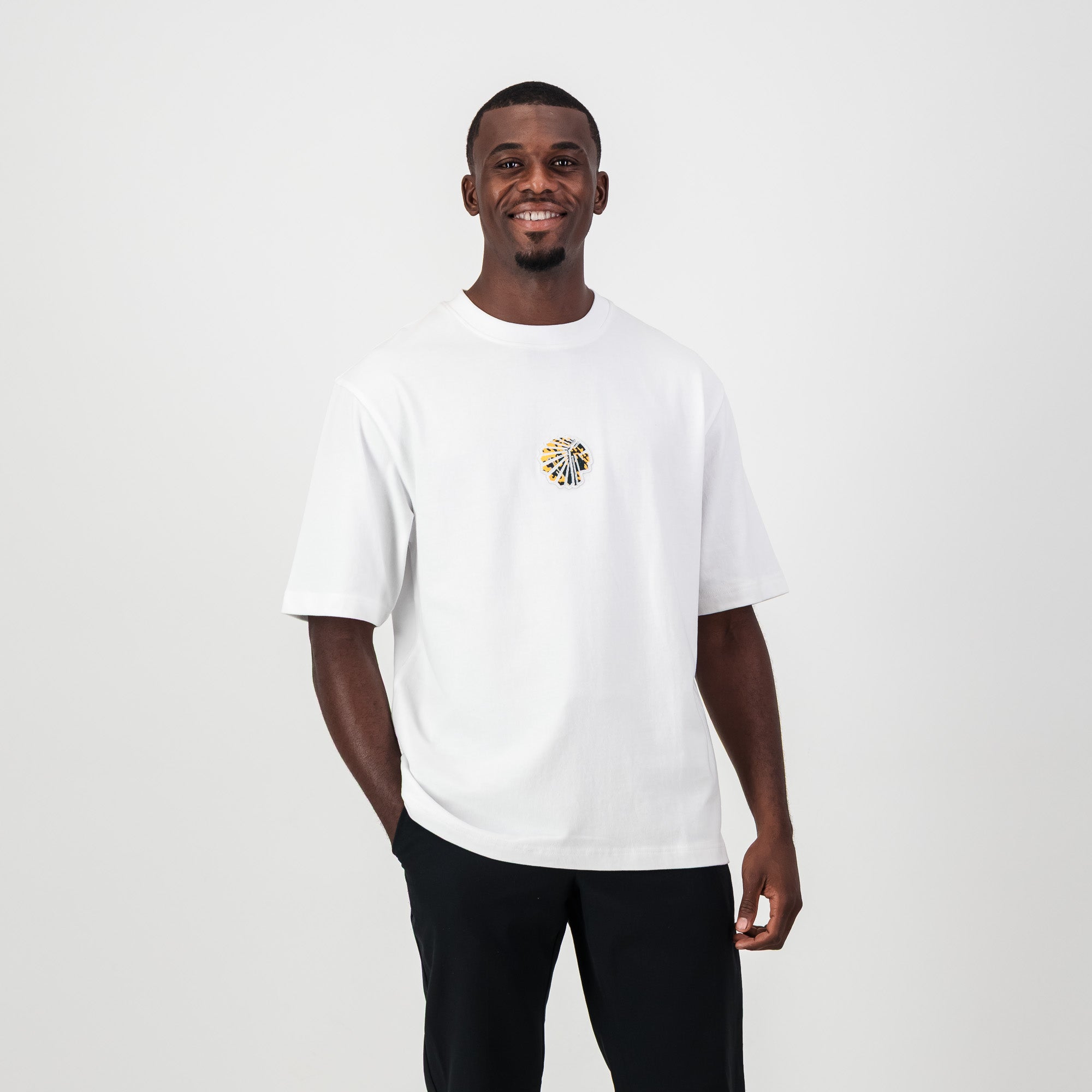 Kaizer Chiefs Pop Art Badge Boxy Tee - White - Old School