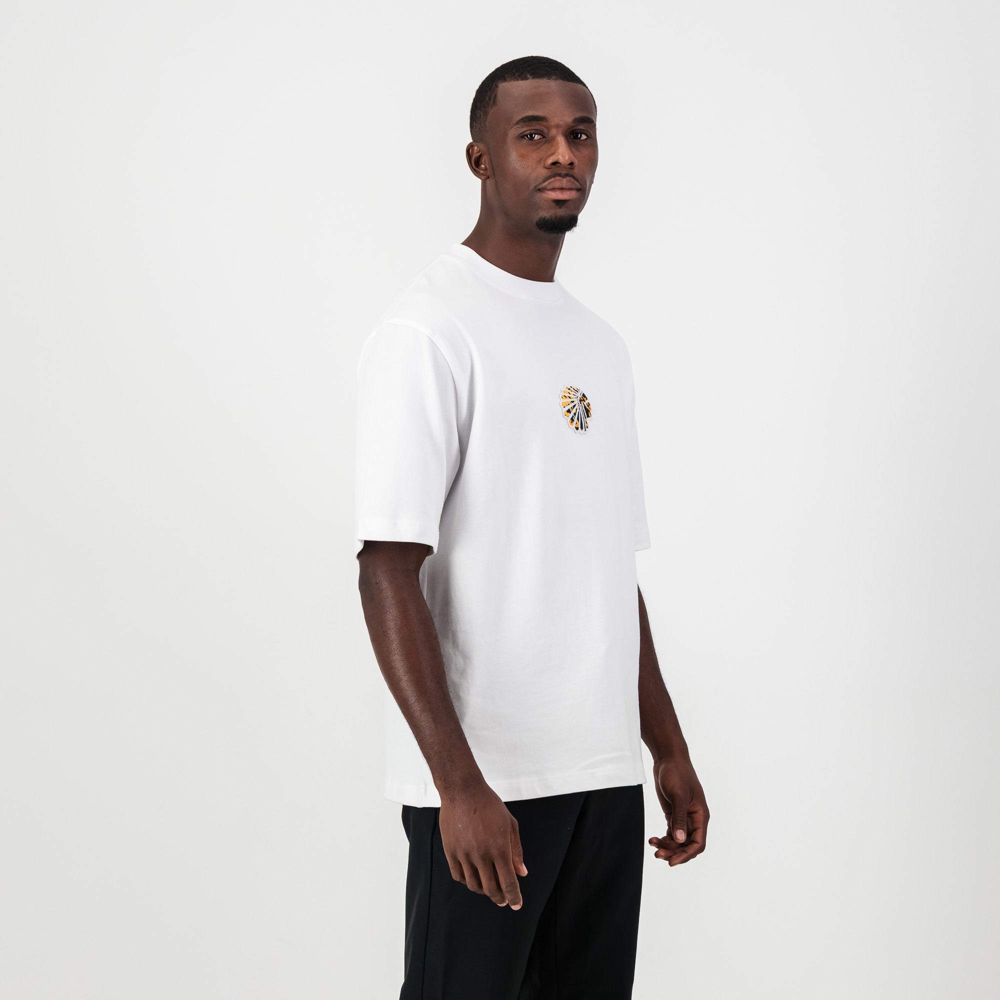 Kaizer Chiefs Pop Art Badge Boxy Tee - White - Old School
