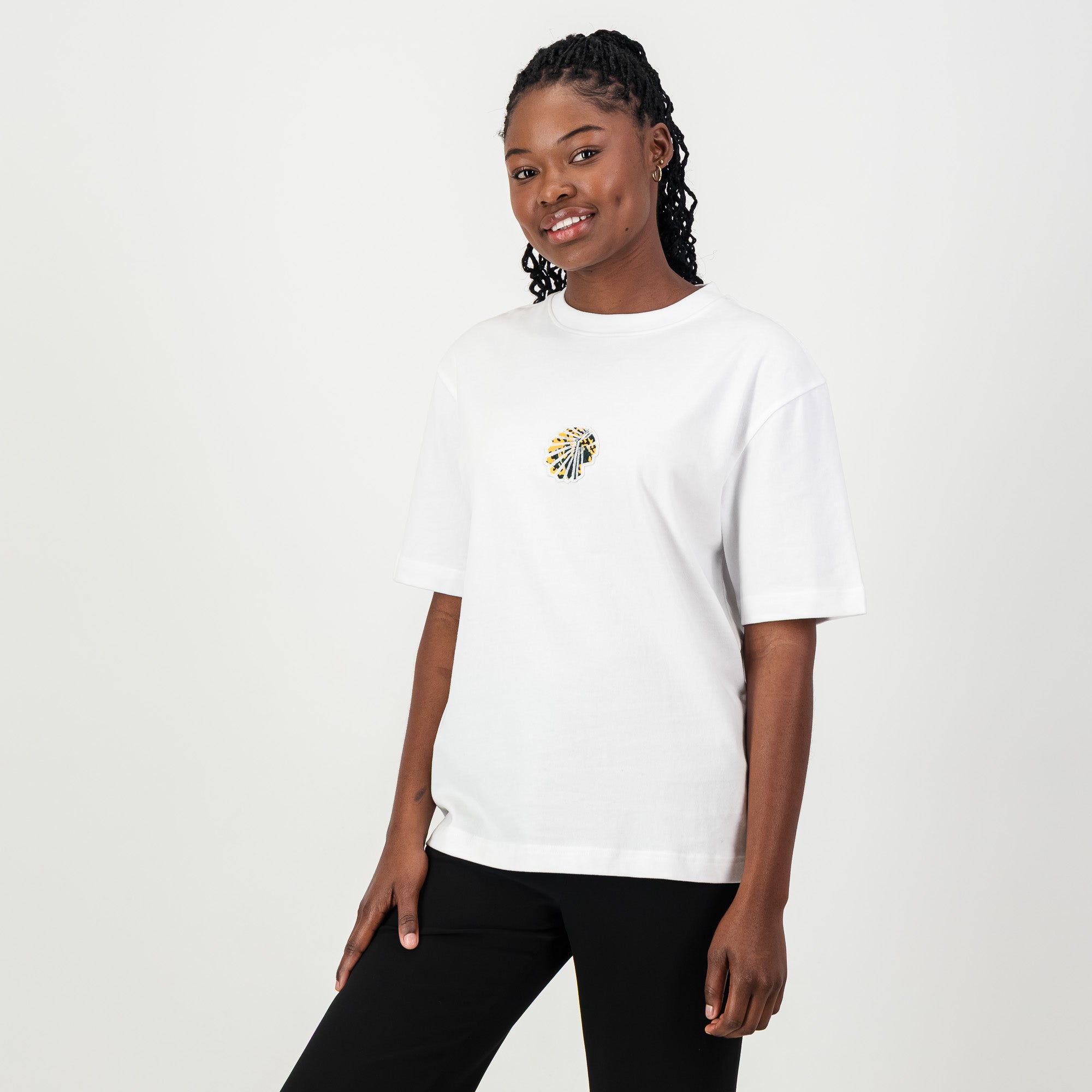 Kaizer Chiefs Pop Art Badge Boxy Tee - White - Old School