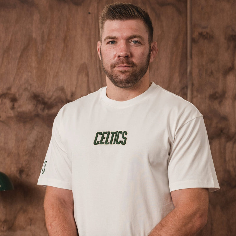 NBA Boston Celtics Boxy Tee - White - Old School