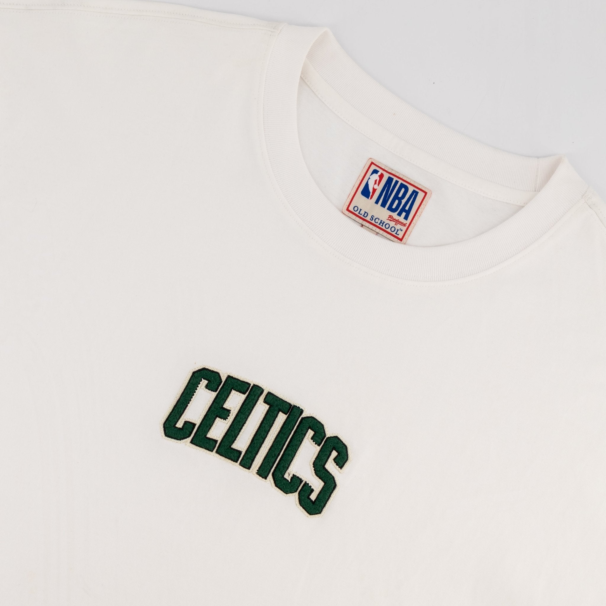 NBA Boston Celtics Boxy Tee - White - Old School