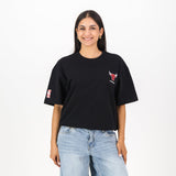 NBA Chicago Bulls Boxy Tee - Black - Old School