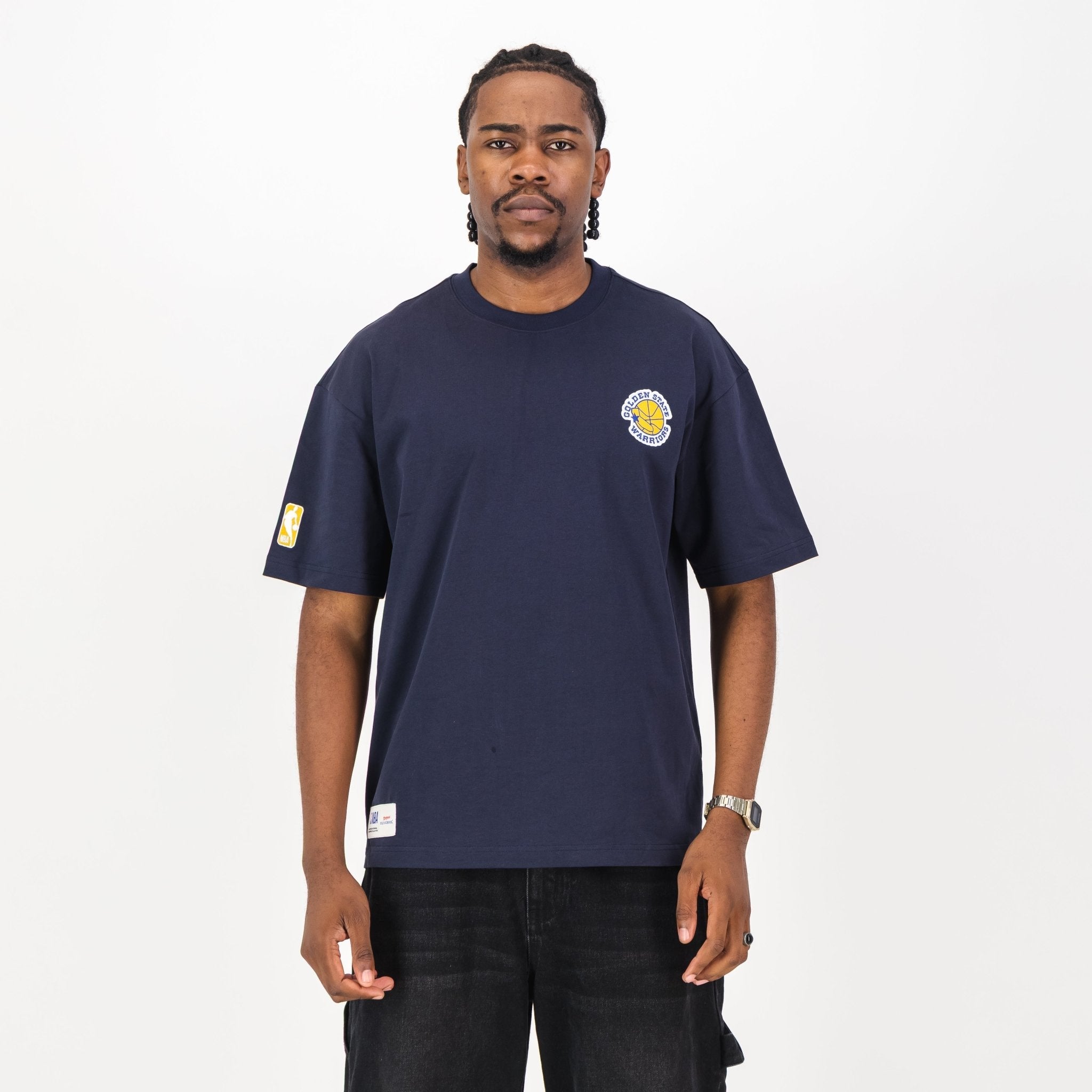 NBA Golden State Warriors Boxy Tee - Navy - Old School