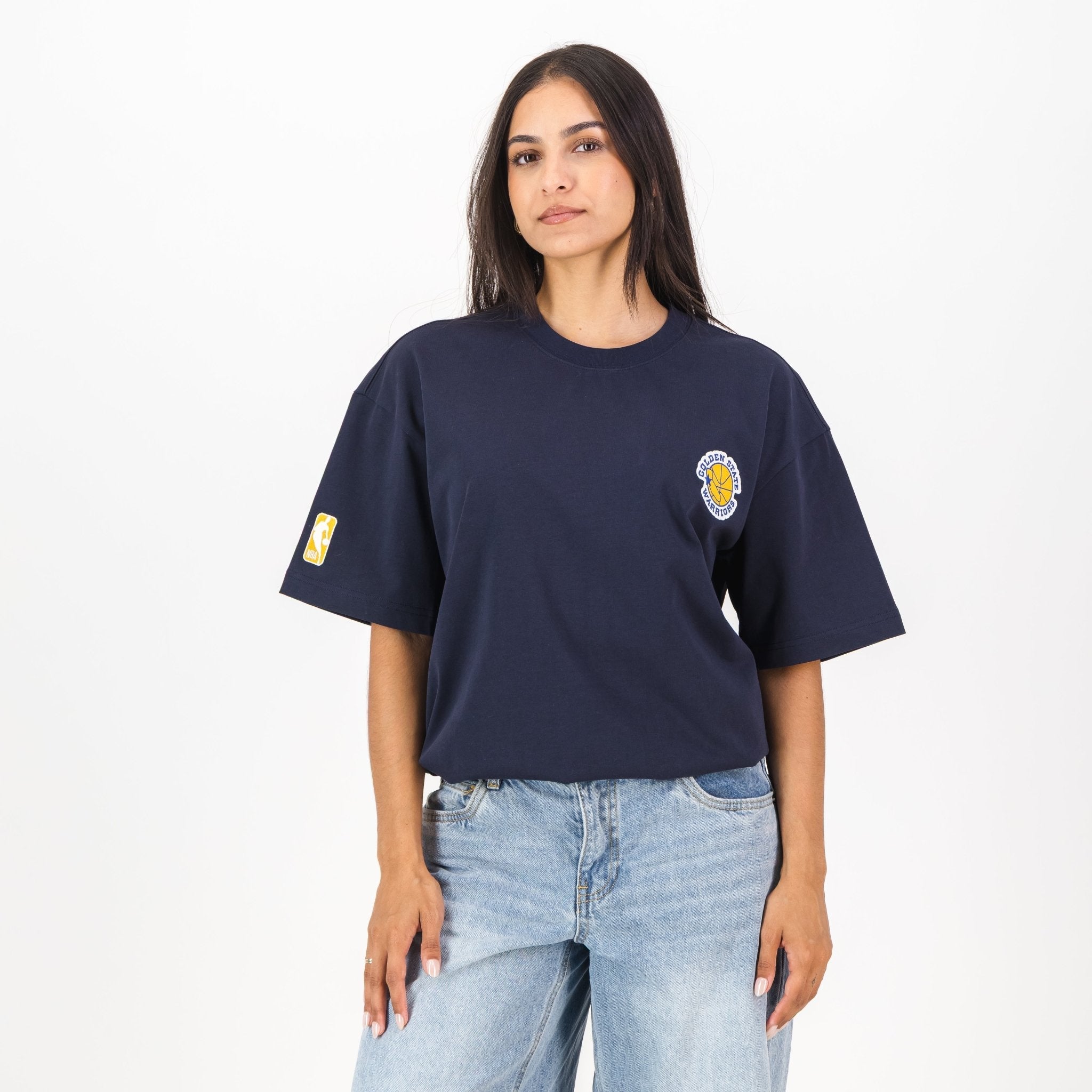 NBA Golden State Warriors Boxy Tee - Navy - Old School