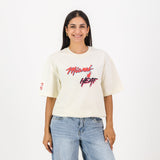 NBA Miami Heat Boxy Tee - Ivory - Old School