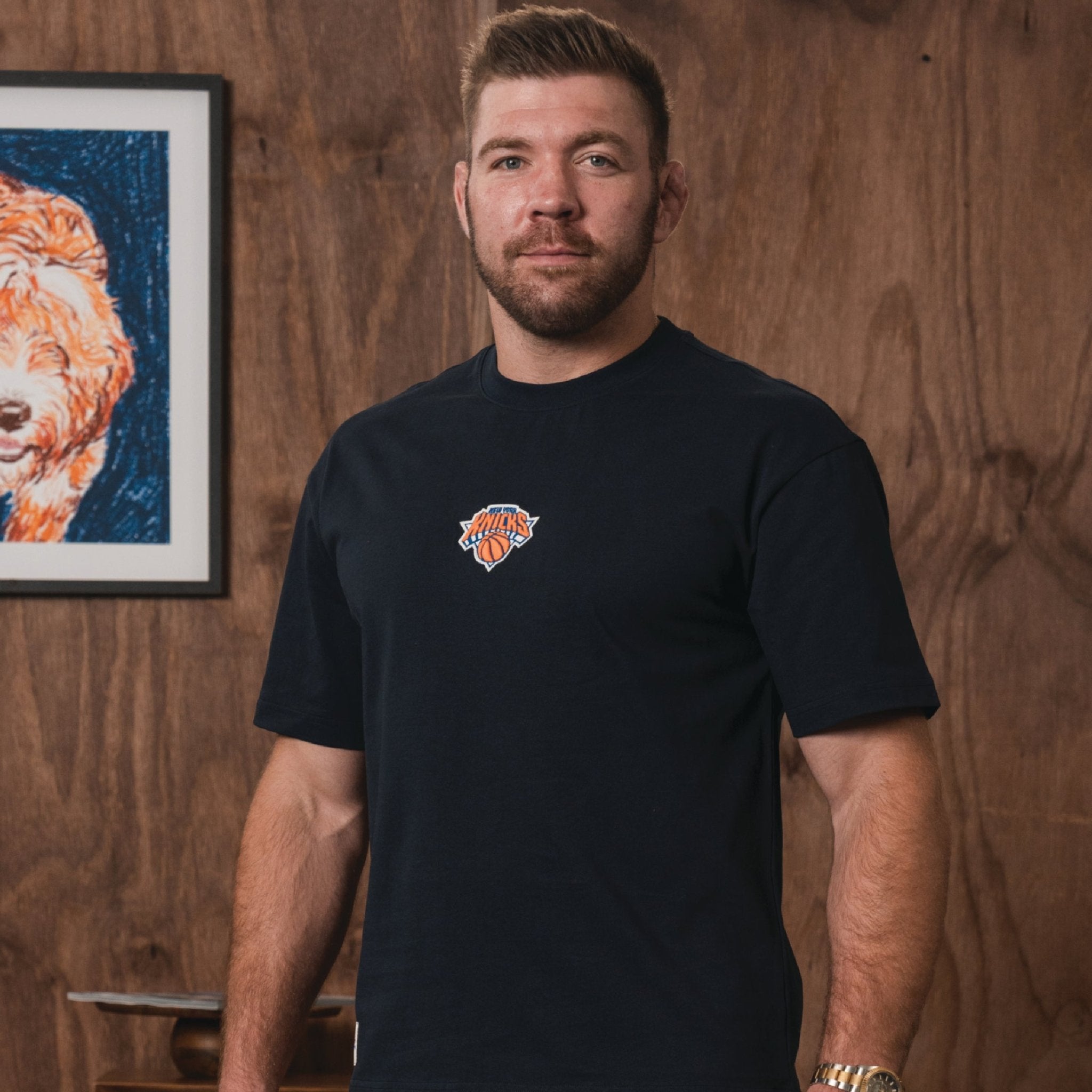 NBA New York Knicks Boxy Tee - Navy - Old School