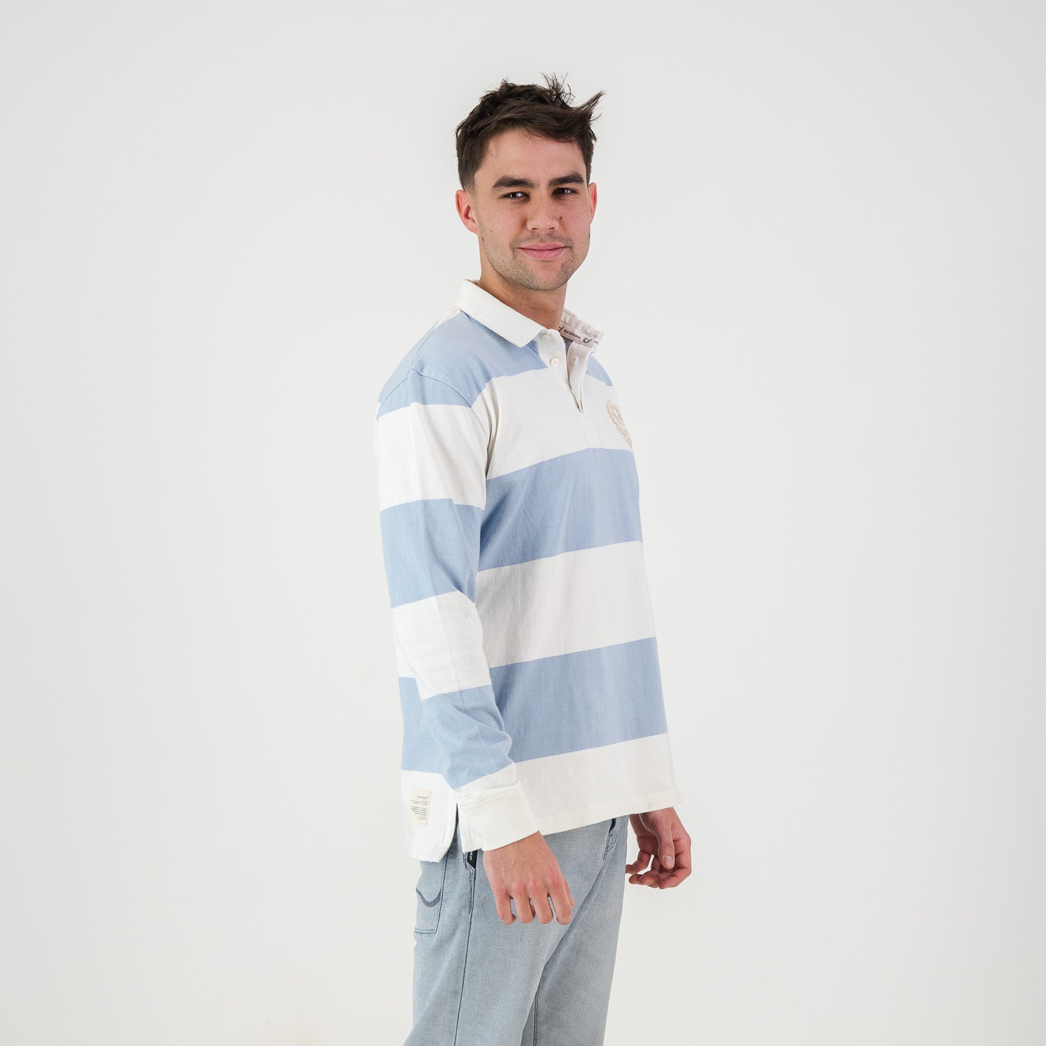 Old School 12X12 YD LS Rugby Jersey - Cloud Dancer - Old School