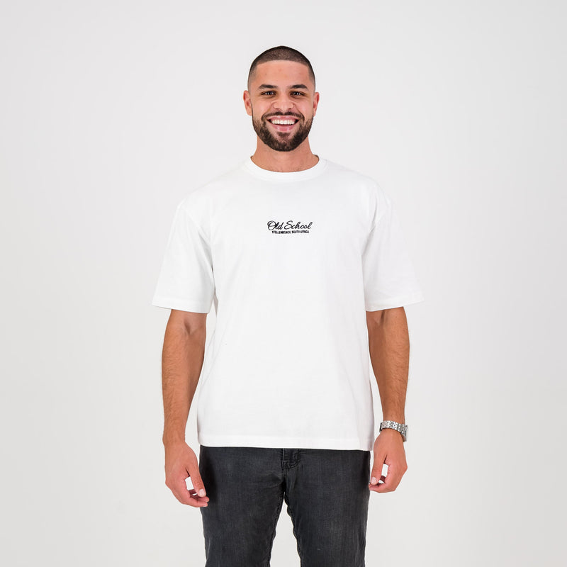 Old School Boxy Crew Tee - White - Old School