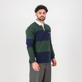 Old School C&S Stripe LS Rugby Jersey - Navy - Old School