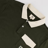 Old School Leisure Pocket SS Polo Green - Old School