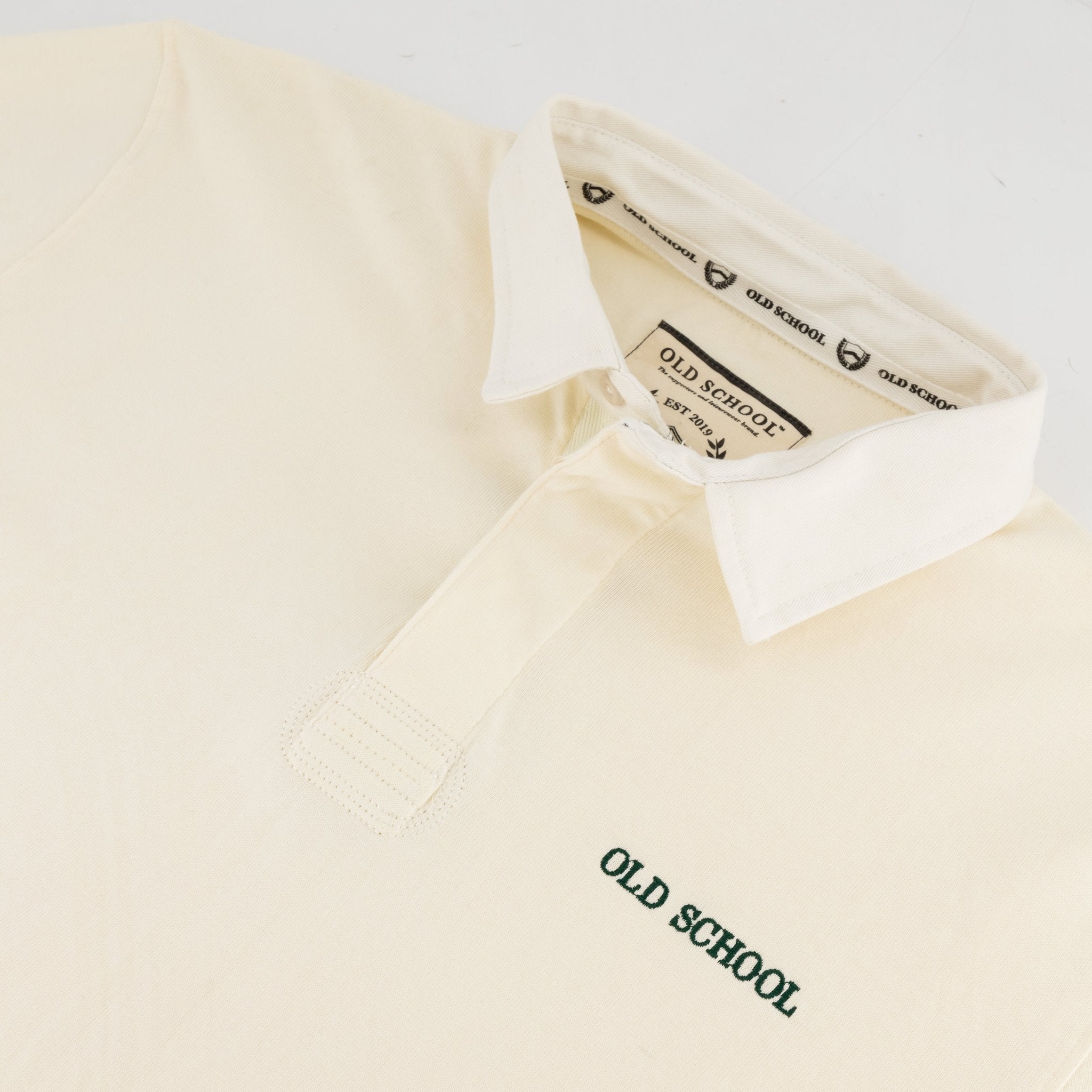 Old School Word OS LS Rugby Jersey - Ivory - Old School