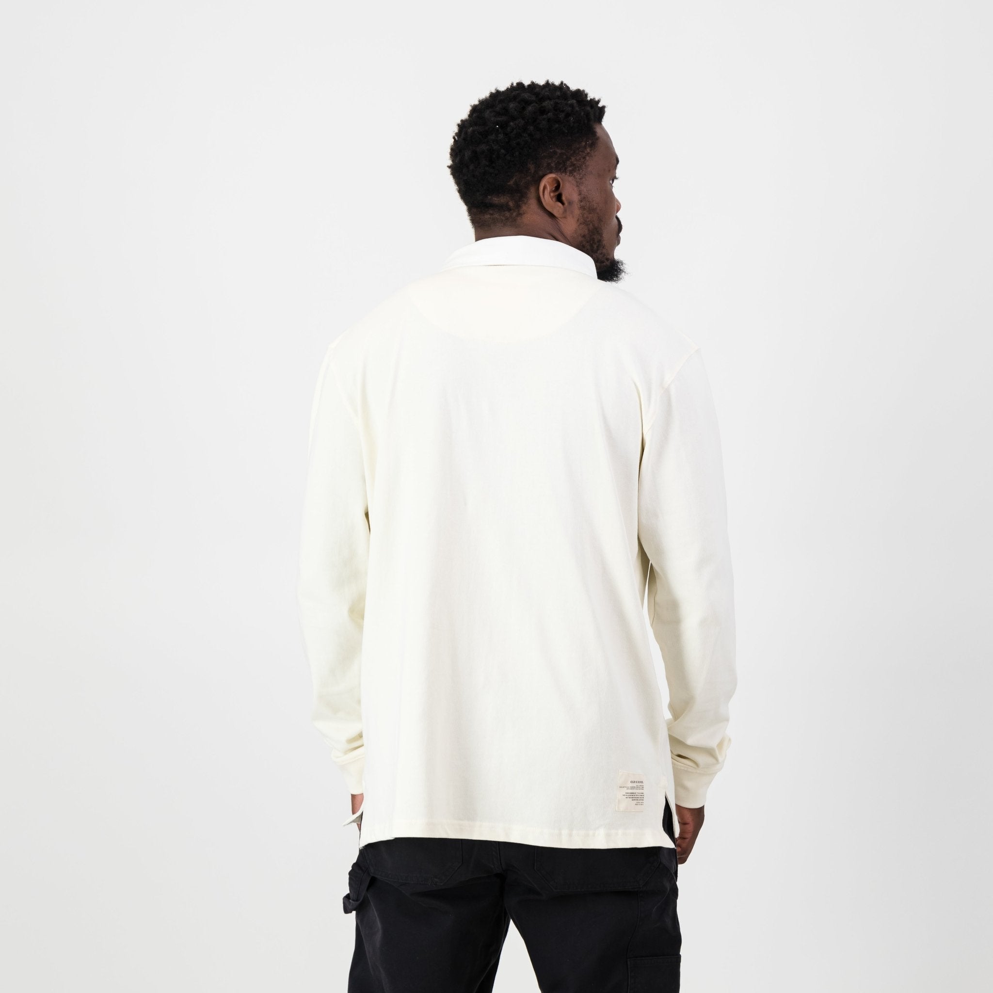 Old School Word OS LS Rugby Jersey - Ivory - Old School