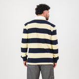 Old School YD Stripe 8X8 LS Rugby Jersey - Navy - Old School