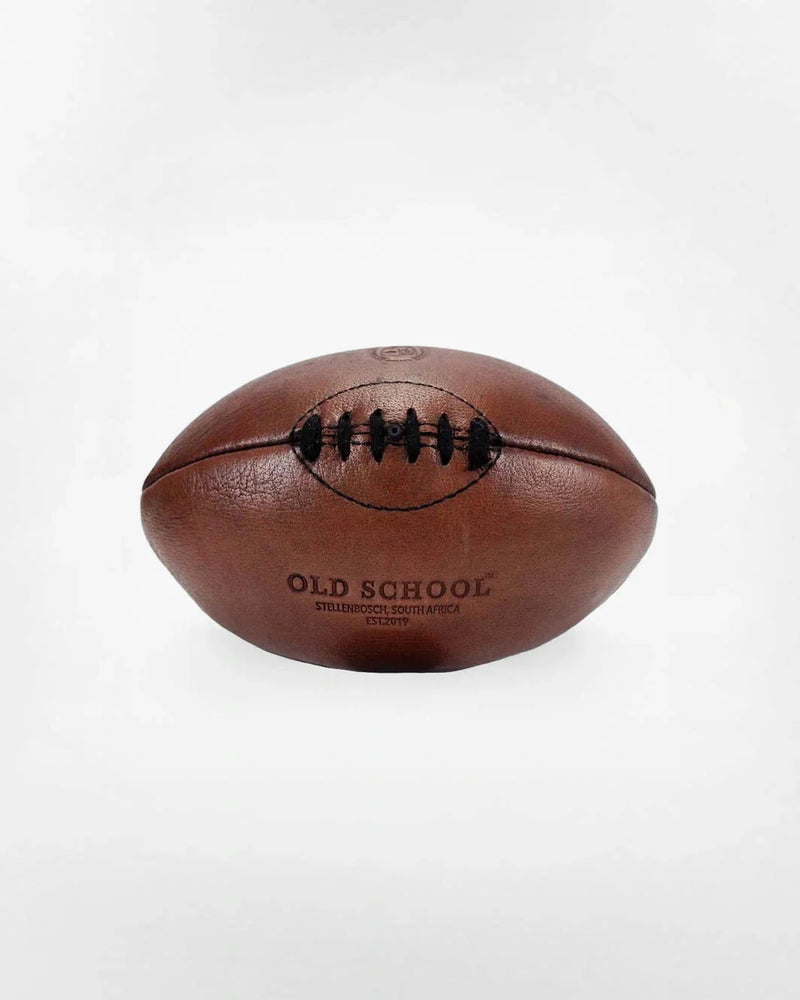 Old School Red Brown Rugby Ball