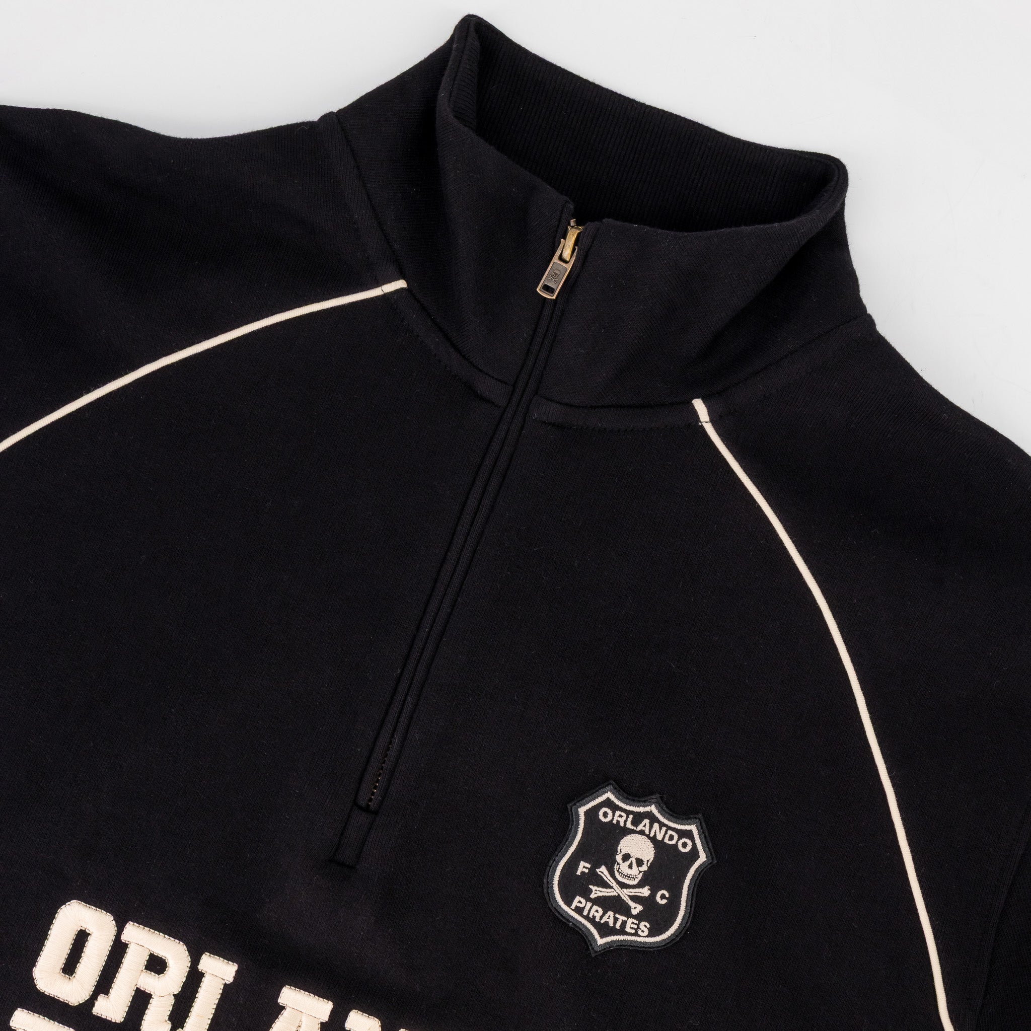 Orlando Pirates Piped Quarter Zip Sweat - black - Old School