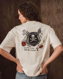 Orlando Pirates Quirky Boxy Tee - Ivory - Old School