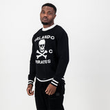 Orlando Pirates Tipped Crew Knit LS Jersey - Black - Old School