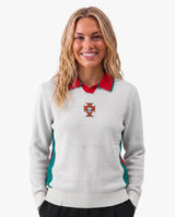 Portugal Legacy Knit LS Polo White